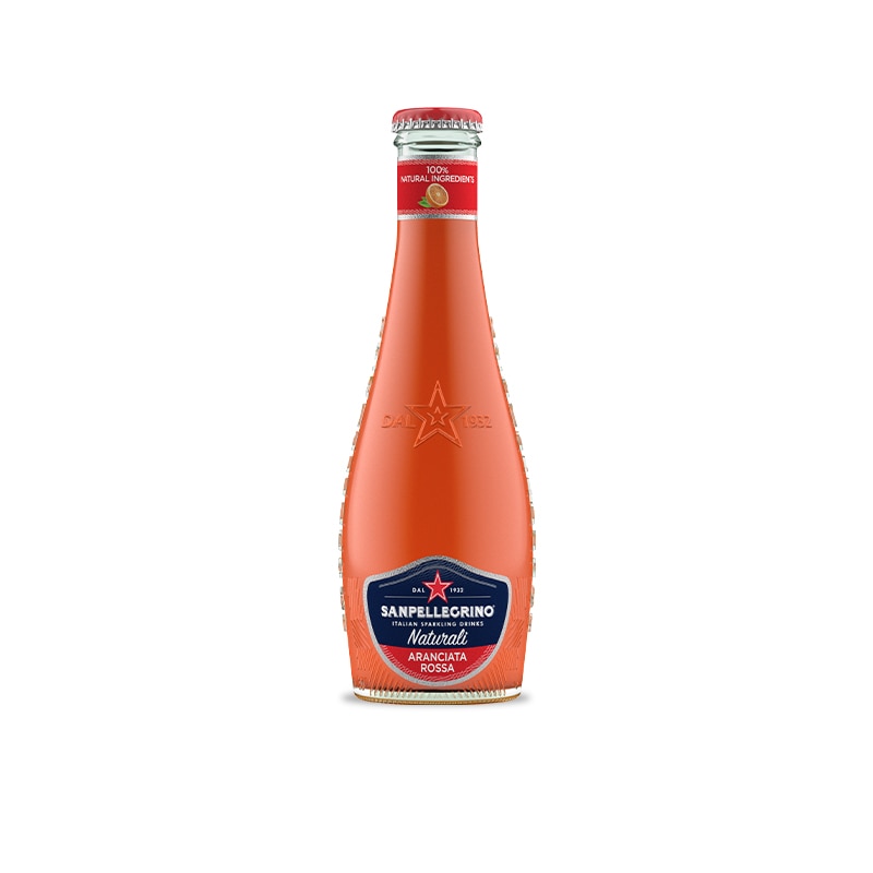 Sanpellegrino Aranciata Rossa Naturali glass front