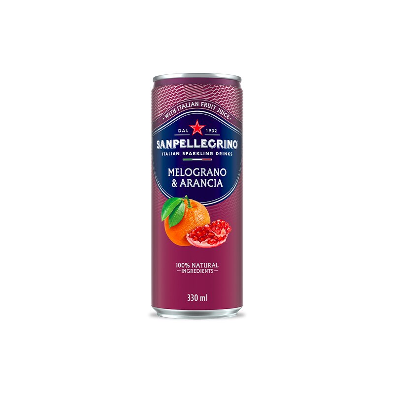 sanpellegrino melograno &amp; arancia 33 cl sleek can
