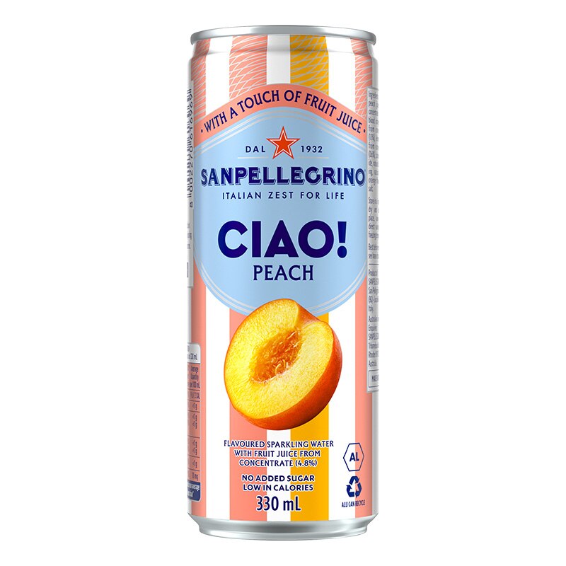 sanpellegrino ciao au product detail page peach gallery image