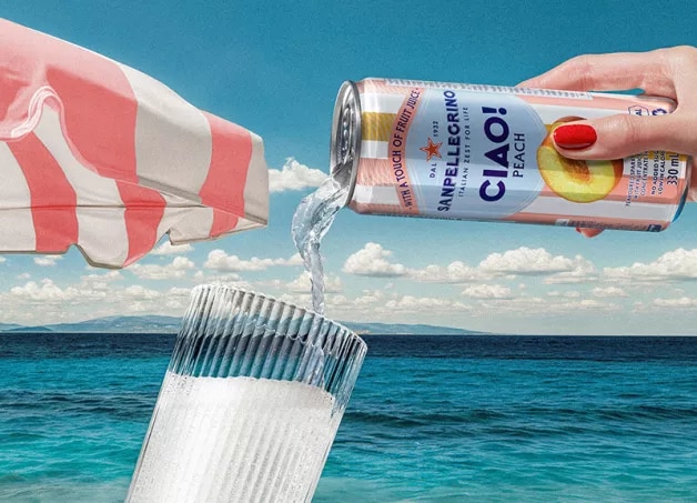 sanpellegrino ciao au campaign landing pouring