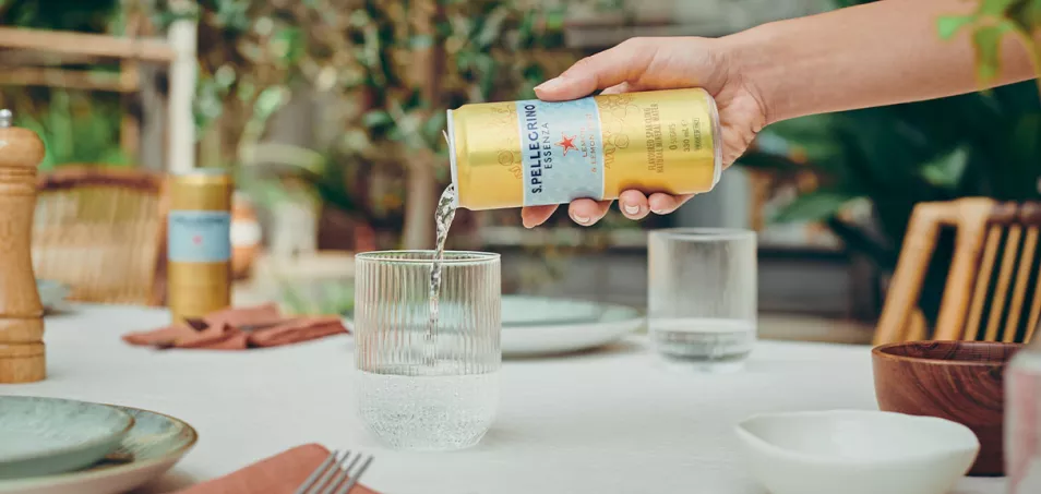 Drinking S.Pellegrino Essenza