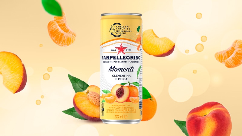 Sanpellegrino Momenti Clementine &amp; Peach 33 cl can