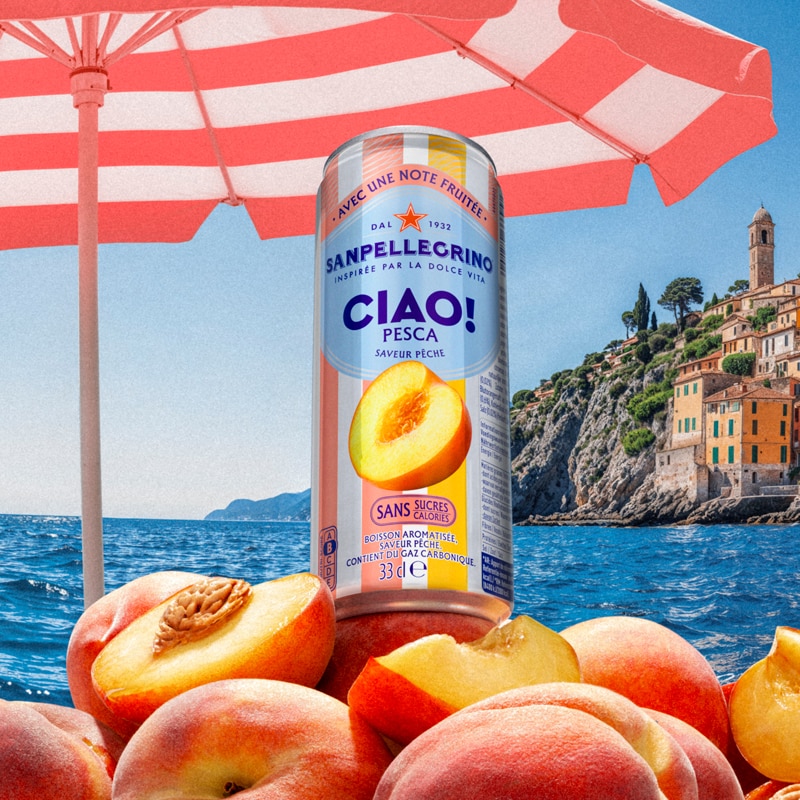 sanpellegrino ciao product detail page peach main image FR