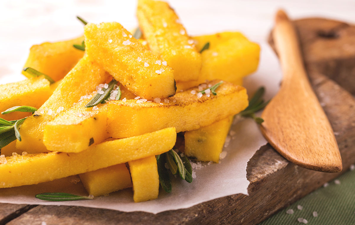 Fried polenta