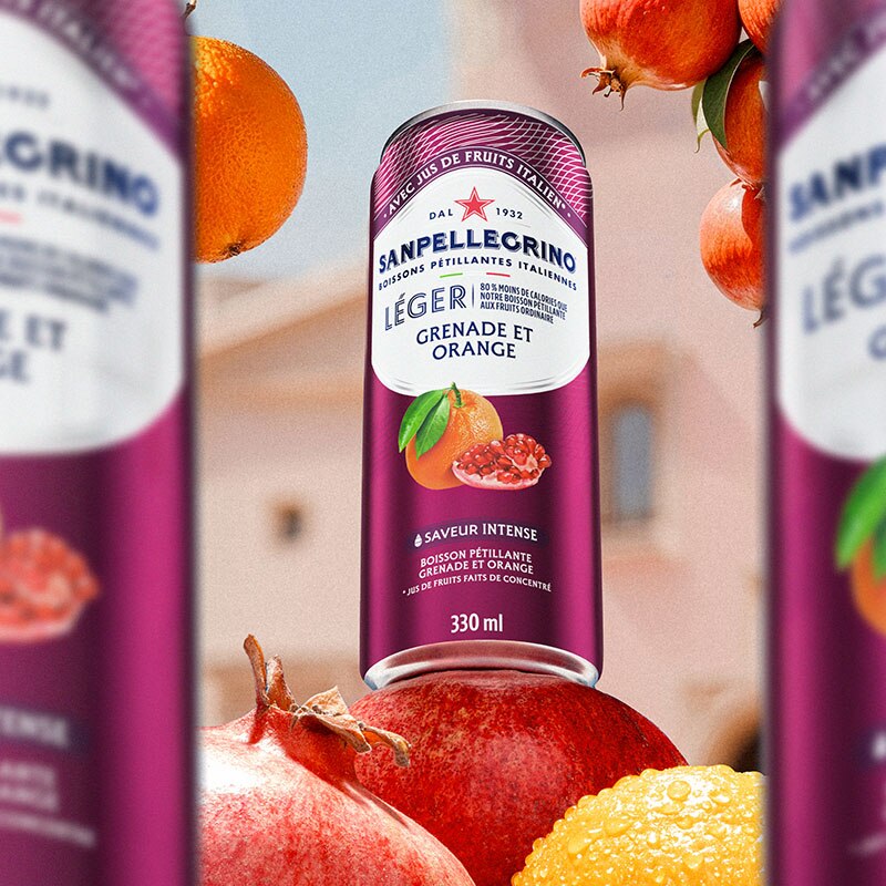 sanpellegrino pomegranate orange Leger can main image