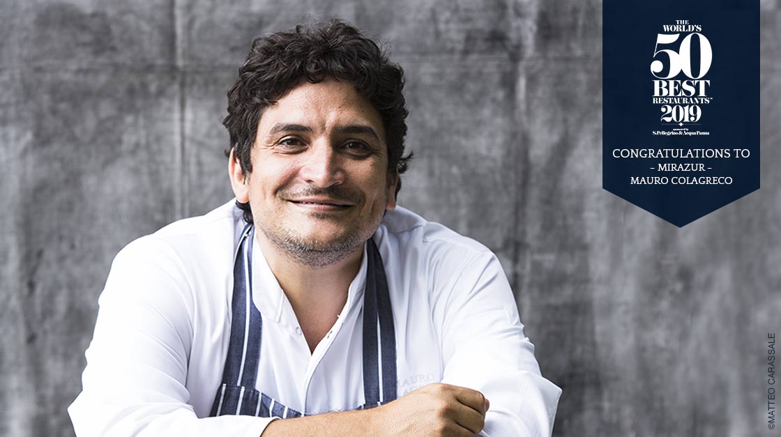 Picture of the winner Mauro Colagreco, chef of Mirazur