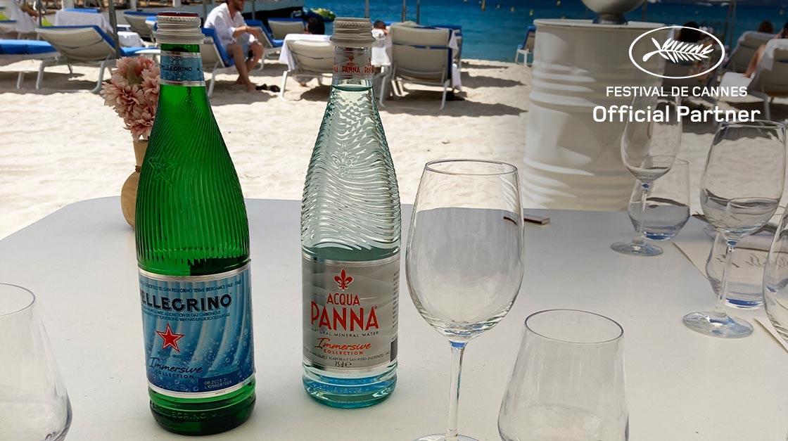 Les bouteilles de S.Pellegrino et Acqua Panna de la Dual Immersion Collection au Festival du Film de Cannes