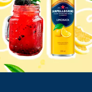 gingermore mocktail with sanpellegrino lemon drink can
