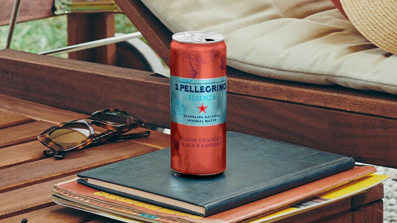 S.Pellegrino Essenza, saveur Orange Sanguine et Framboise Noire