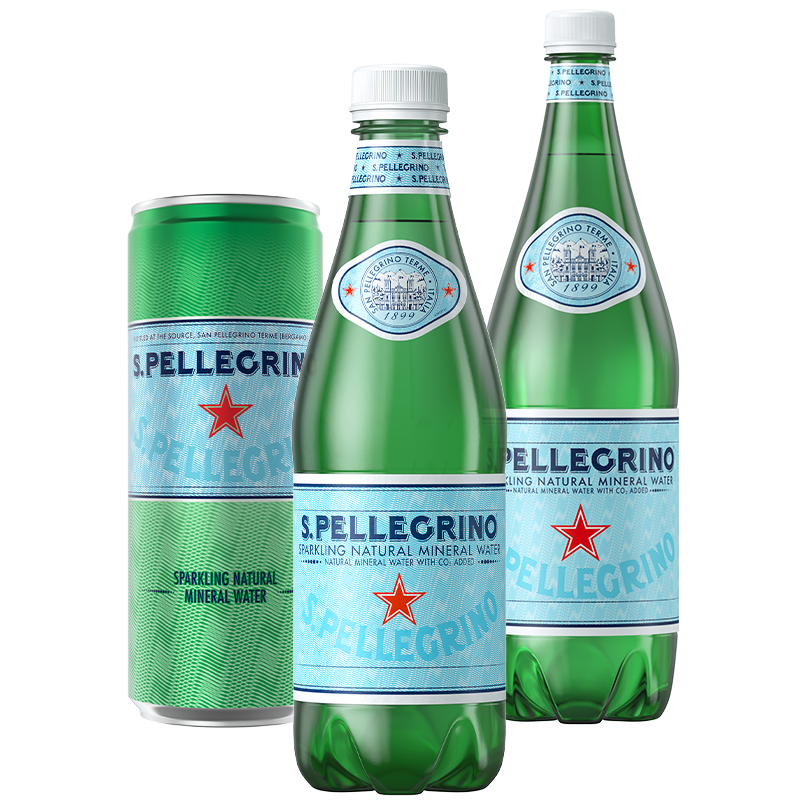 sanpellegrino water PET &amp; can range