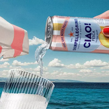 sanpellegrino ciao landing page peach pouring FR