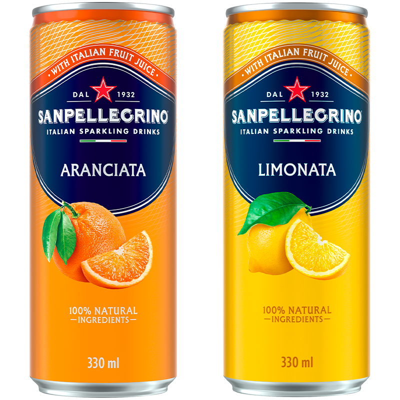Sanpellegrino Core products Araciata and Limonata
