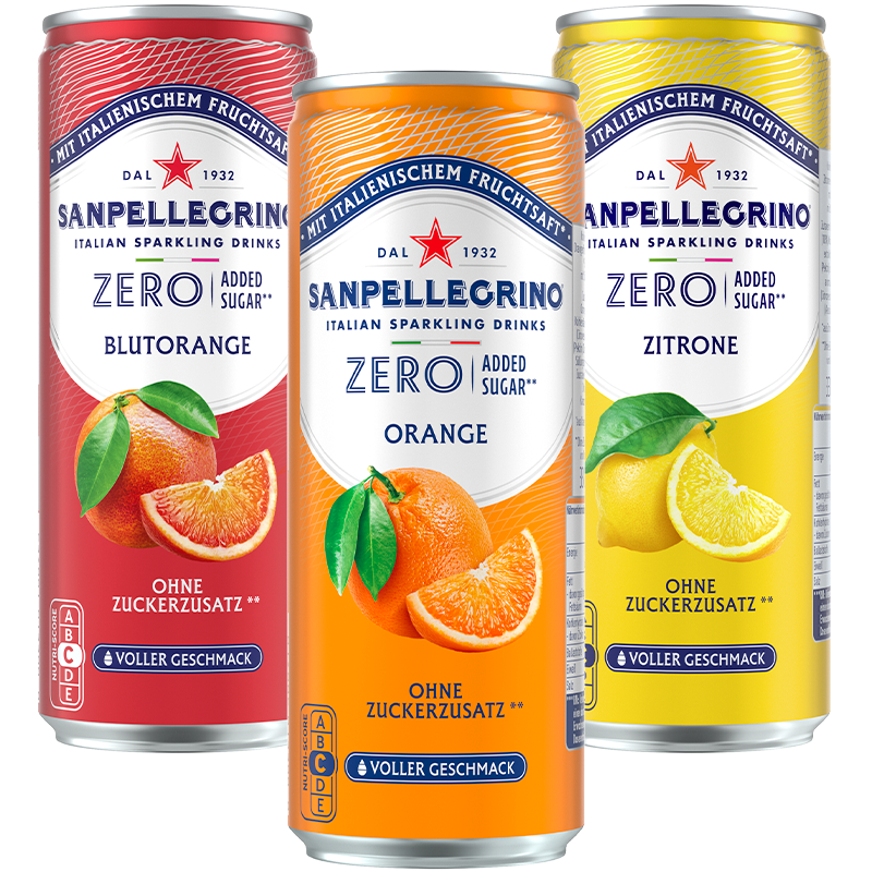 Sanpellegrino ZERO Added Sugar - Ohne Zuckerzusatz** range