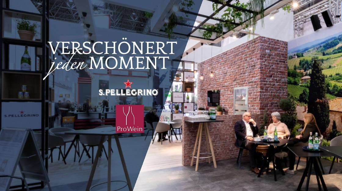 Am Stand von S.Pellegrino bei der ProWein 2019