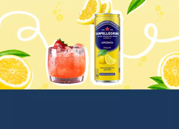 Lemor Mix Cocktail mit einer Sanpellegrino Limonata Dose