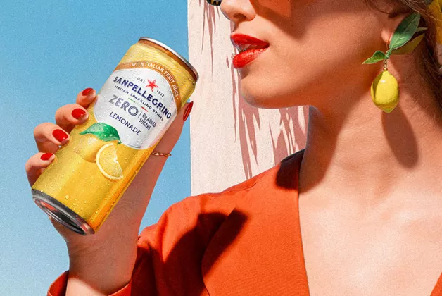 Sipping Sanpellegrino Zero