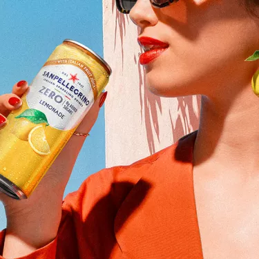 Sipping Sanpellegrino Zero