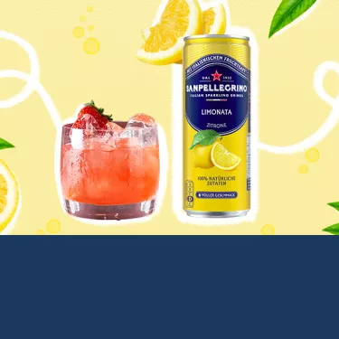 Lemor Mix Cocktail mit einer Sanpellegrino Limonata Dose