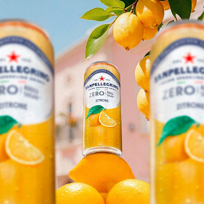 Sanpellegrino Zero added sugar Zitrone dose - main image