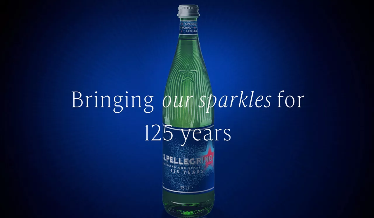 Botella de vidrio de edición limitada 125o aniversario