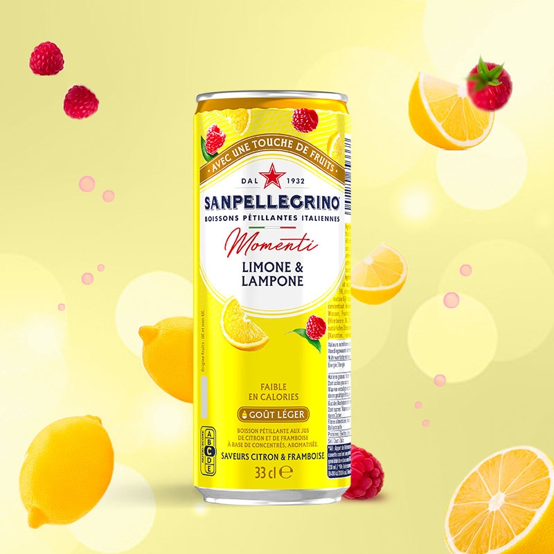 limone lampone canette 33 cl main