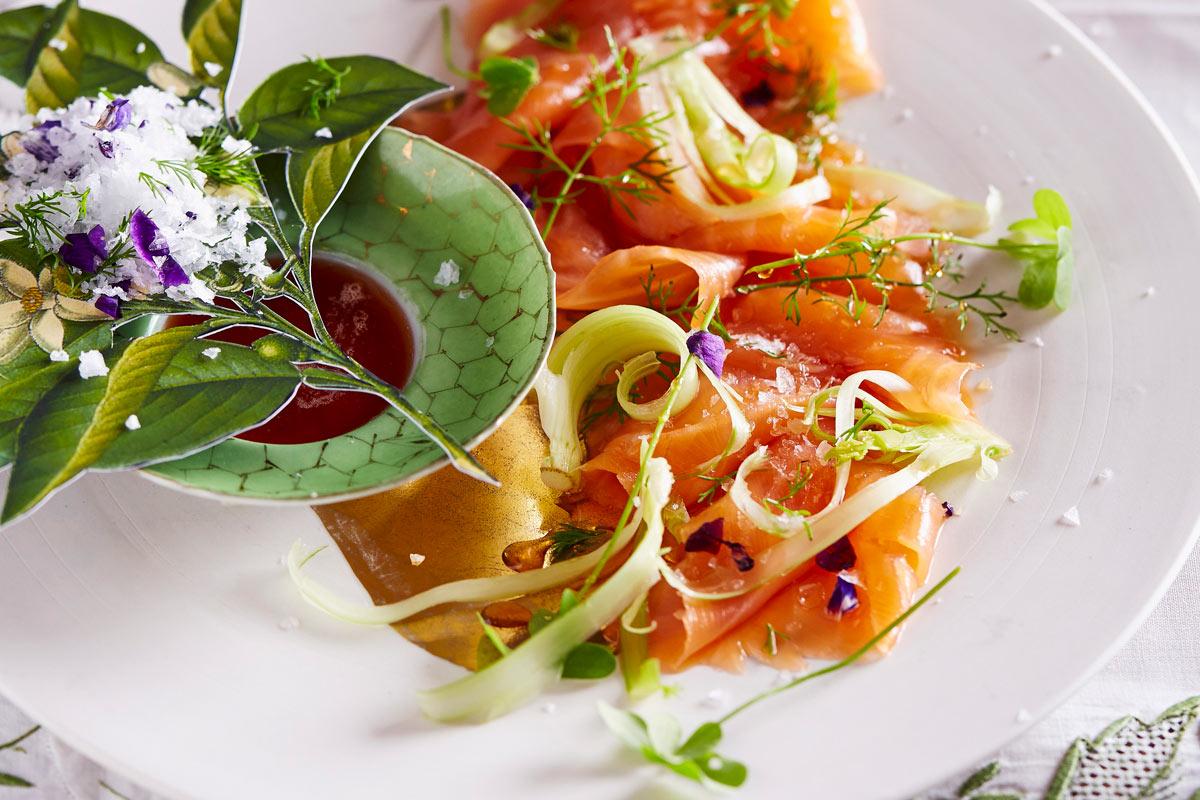 Carpaccio con salmone e salsa di agrumi ricetta