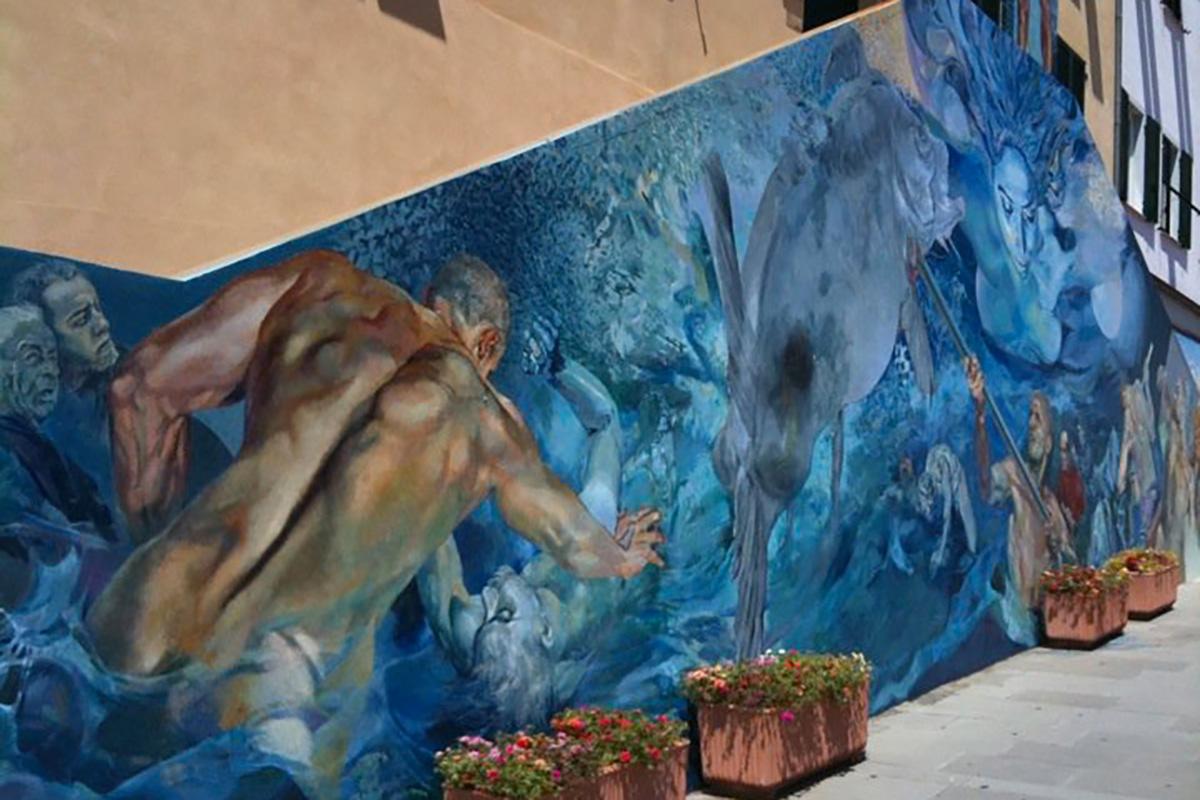 Viaggio di una fotografia, murales delle cinque terre