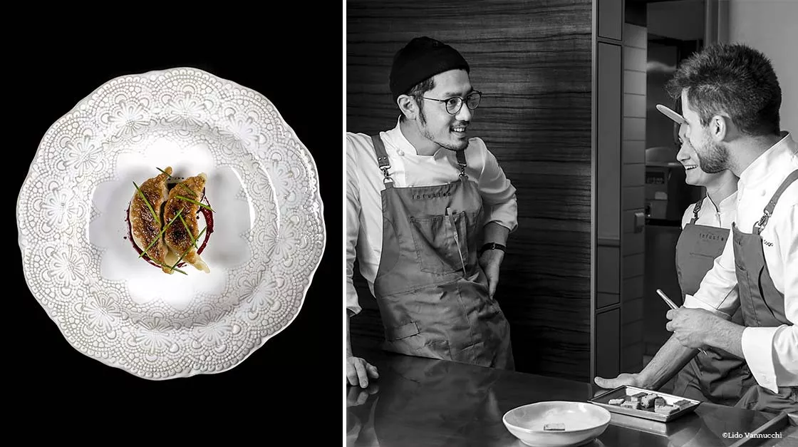Gli chef Yasuhiro Fujio e Lorenzo Cogo