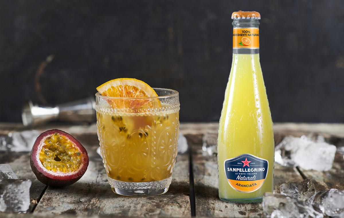 Cocktail aranciata e Maracuja, trionfo di gusto