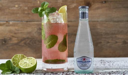 Silver Mint, il cocktail al lime, karkade e Silver Cocktail Sanpellegrino
