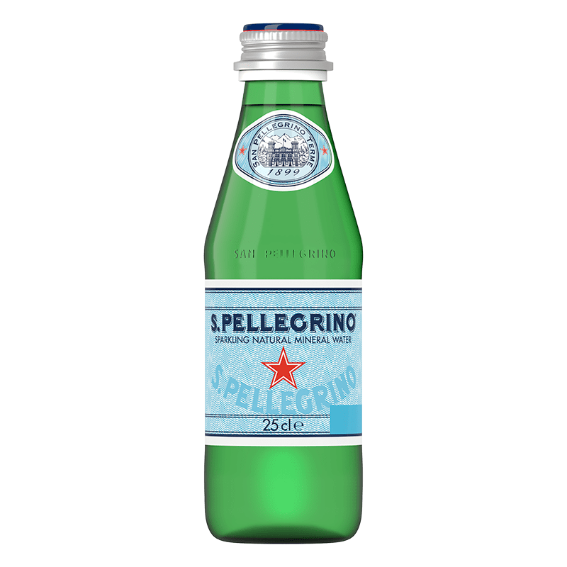 展示用空瓶S.Pellegrino スパークリングミネラルウォーター3L木箱入り S.Pellegrino Water 250 ml Glass Bottle | Sanpellegrino