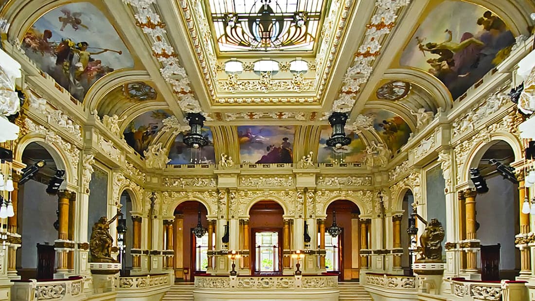 Interior of the San Pellegrino Terme Casino