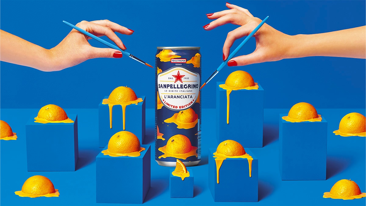 Sanpellegrino partners with TOILETPAPER for a Limited Edition Cans