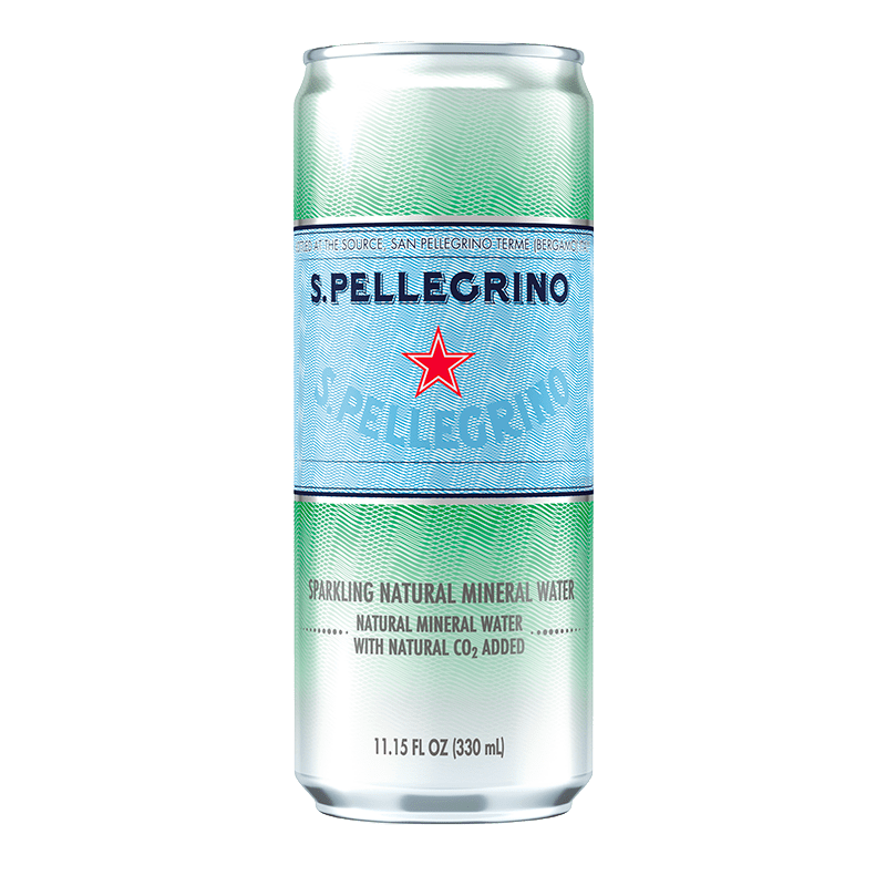 S.Pellegrino sleek can front