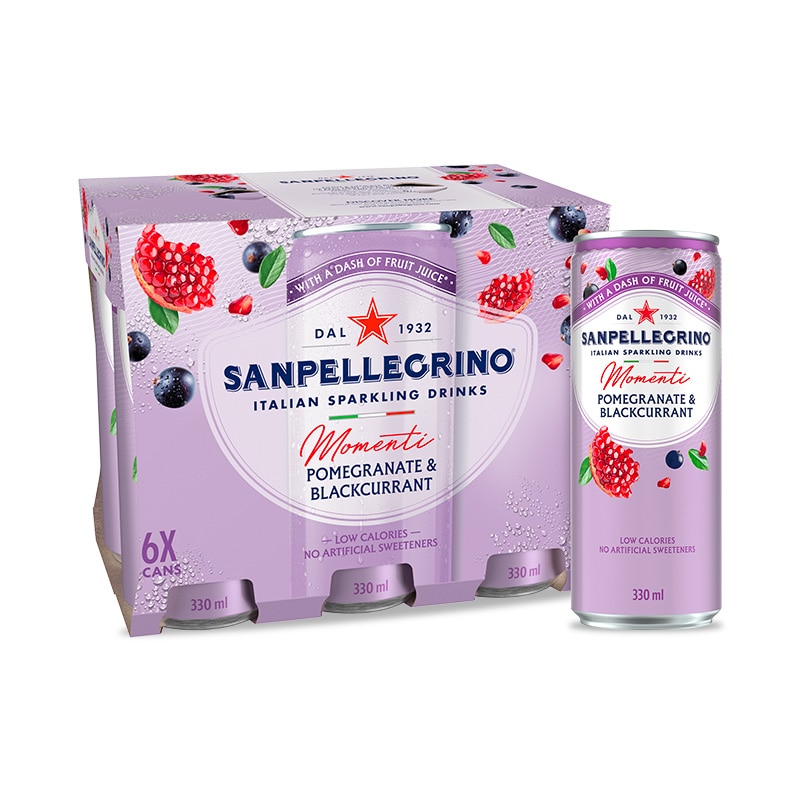 momenti pomegranate blackcurrant can 33 cl 6 pack