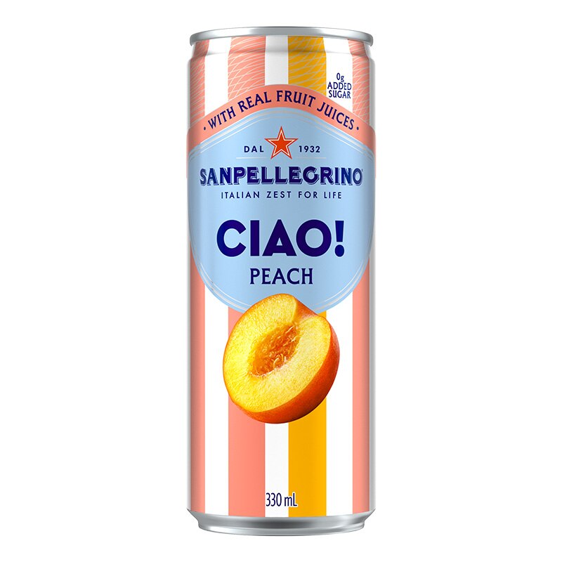 sanpellegrino ciao product detail page peach gallery image