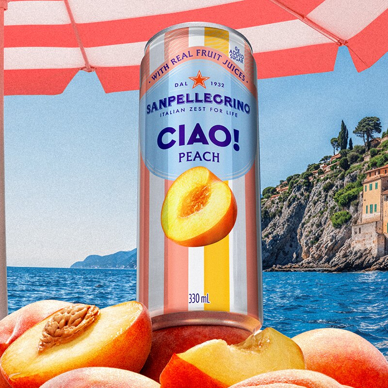 sanpellegrino ciao product detail page peach main image