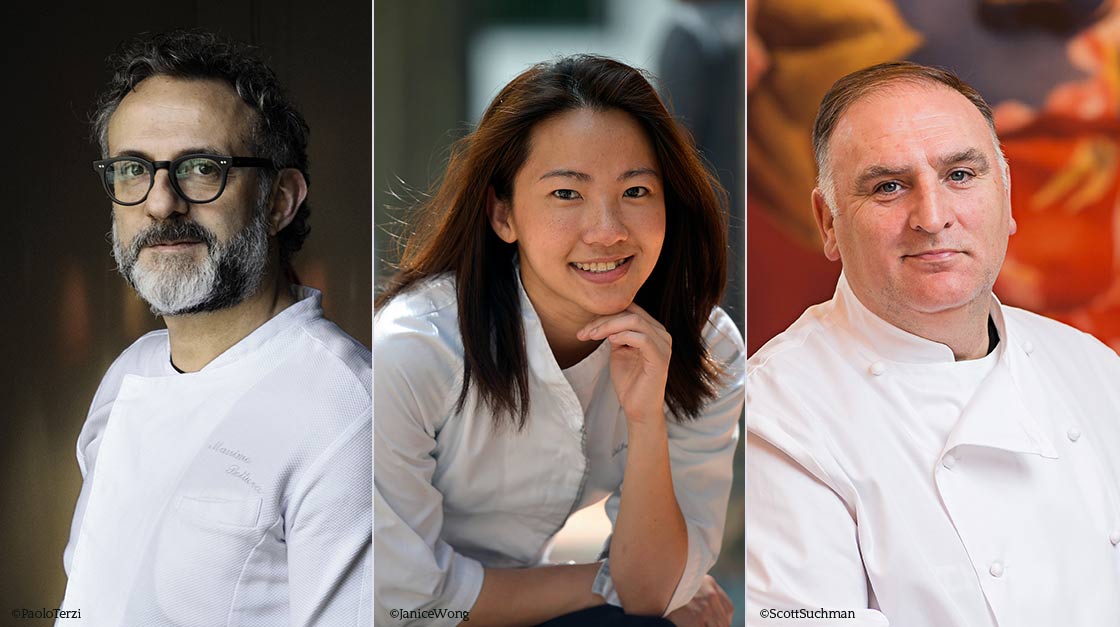 Massimo Bottura, Janice Wong, José Andrés