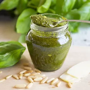 Stir in 2 tbsp of pesto to recall the flavours of the Mediterranean sea