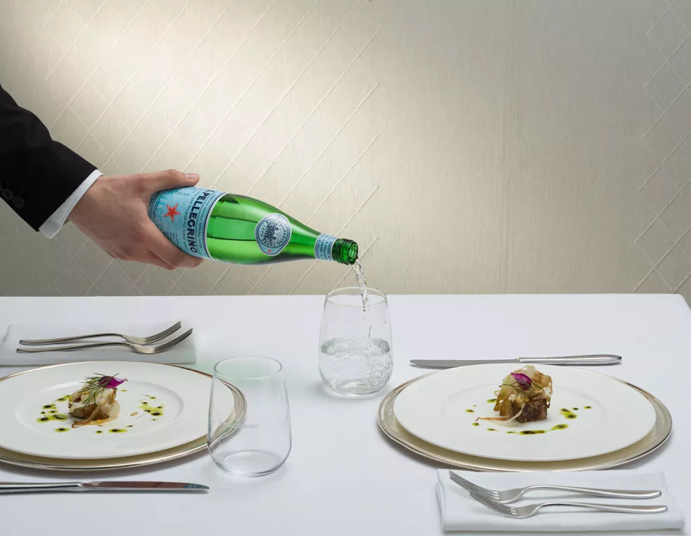 S.Pellegrino mineral water ideal for paring with food