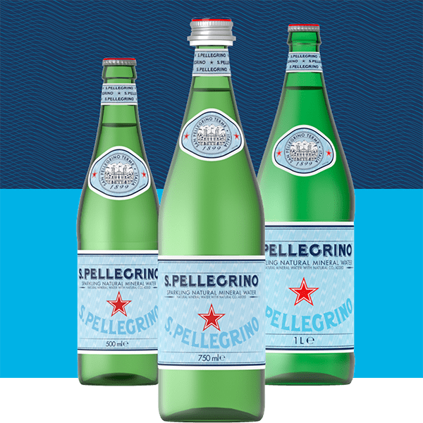 S Pellegrino Sparkling Water Glass Bottles Sanpellegrino
