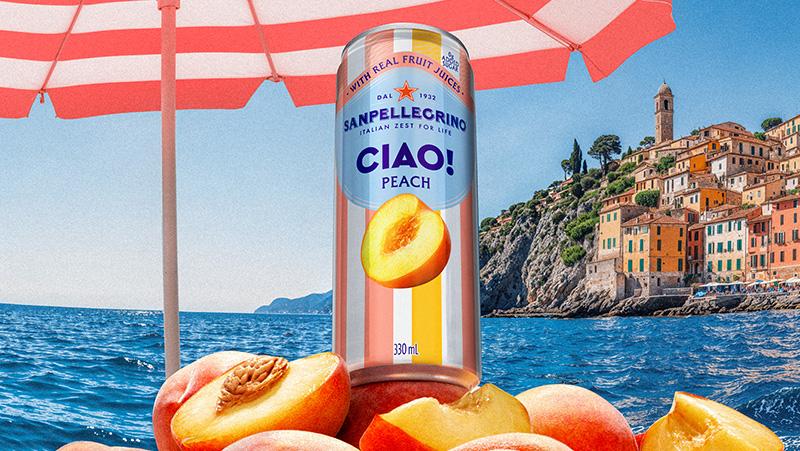Sanpellegrino Ciao! Peach Flavoured Sparkling beverage | Sanpellegrino