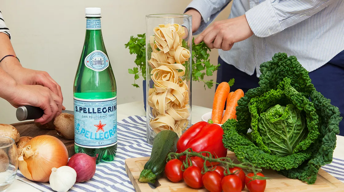 PET bottle of S.Pellegrino sparkling water