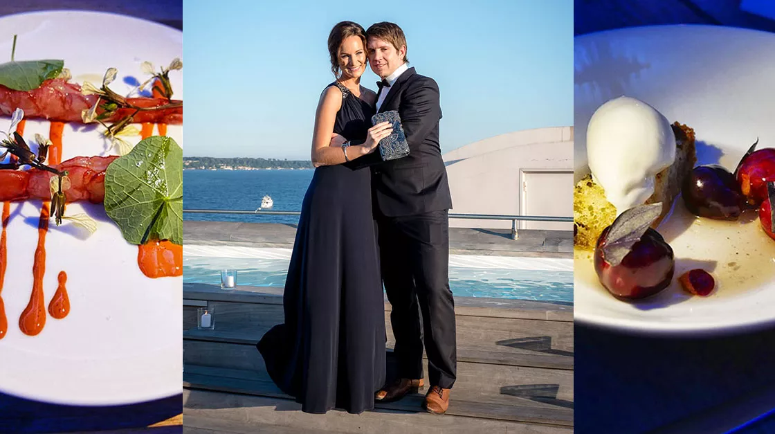 The Italian chefs Simone Tondo and Giovanni Passerini prepared their signature dishes for the exclusive dinner