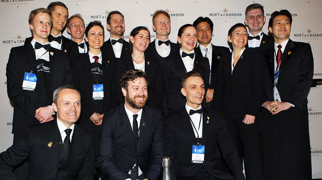 Candidates with a delegation representing the A.S.I.