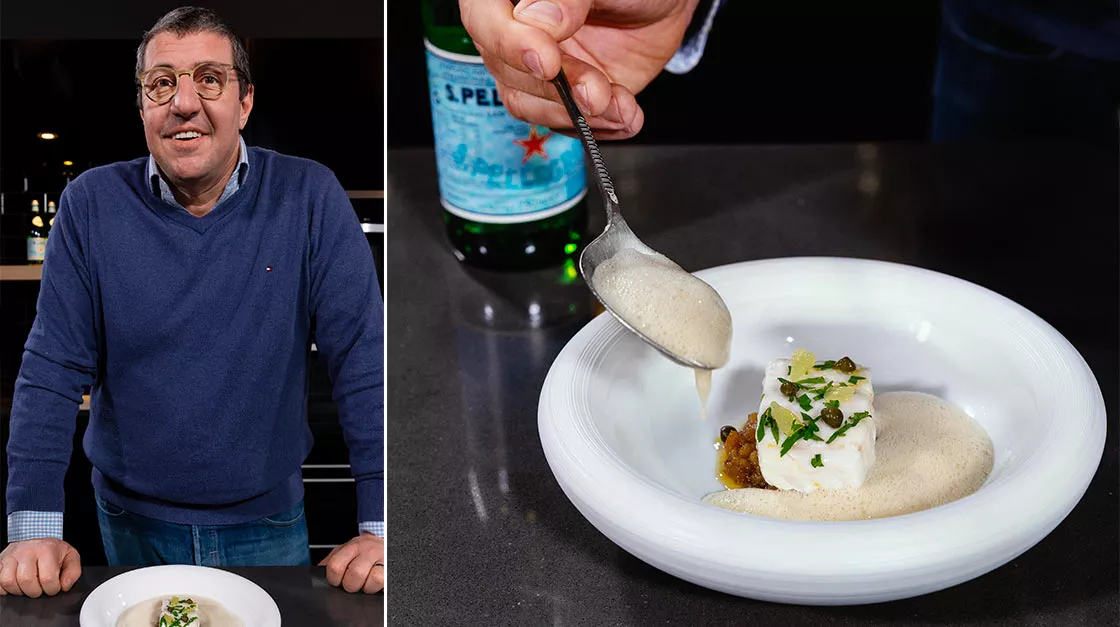 S.Pellegrino with two starred-Michelin chef Claude Bosi for a virtual cooking experience - composit