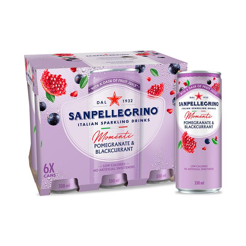 momenti pomegranate blackcurrant can 33 cl 6 pack