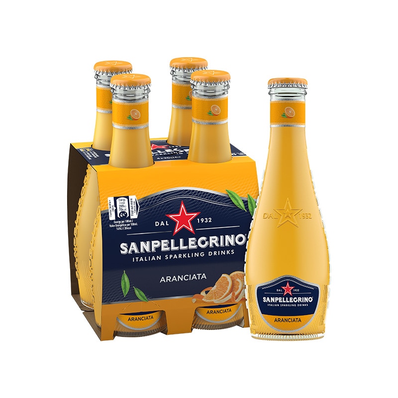 Sanpellegrino Aranciata glass pack