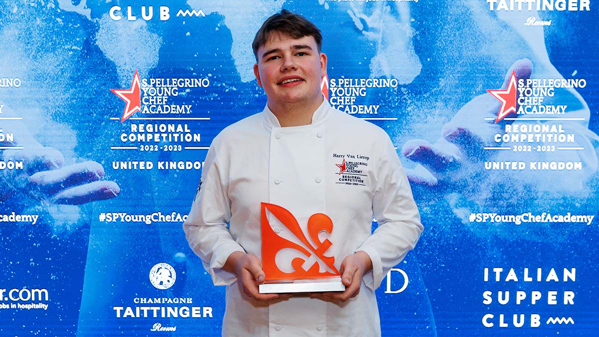 Harry Van Lierop winner of Acqua Panna Award for Connection in Gastronomy in UK regional final 2022