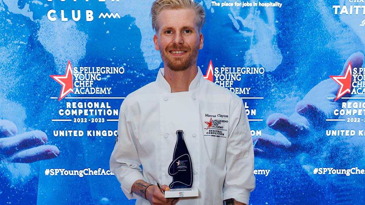 Marcus Clayton winner of S.Pellegrino Young Chef Academy UK regional final 2022